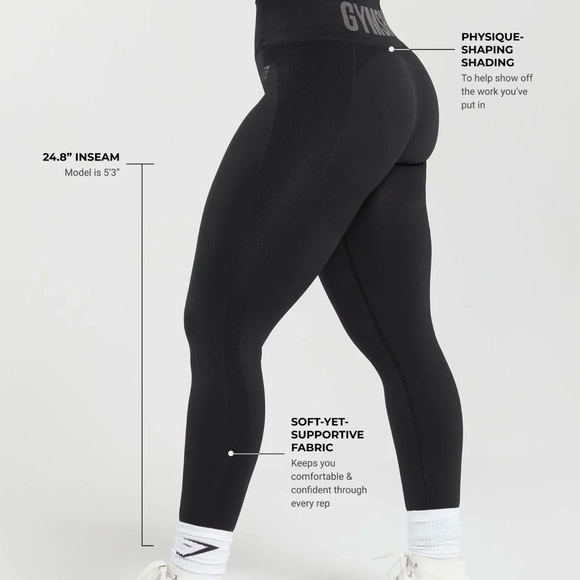 Gymshark flex leggings (2) pair high waisted - Picture 8 of 10